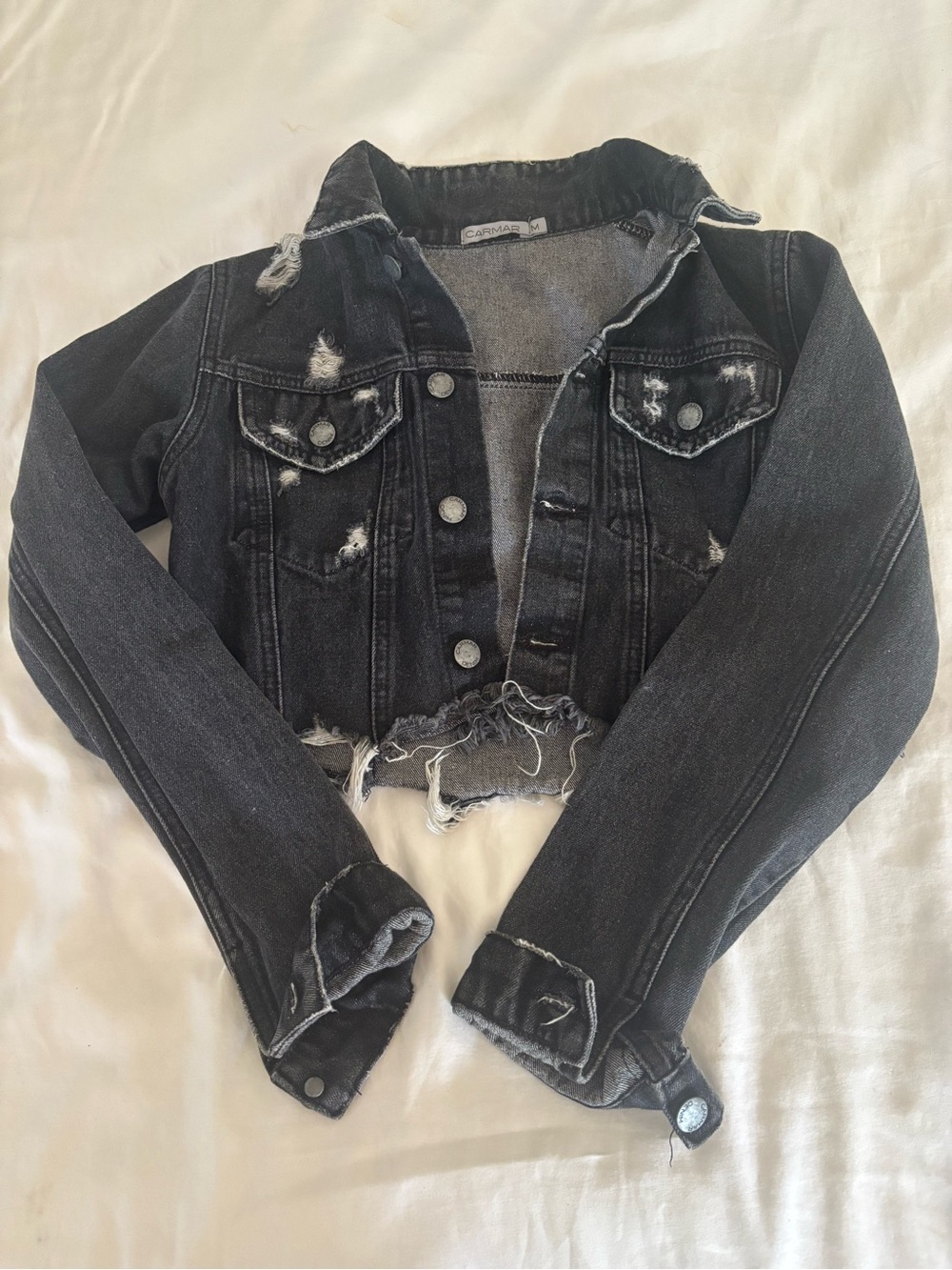 Carmar Black 100% cotton Denim Jacket